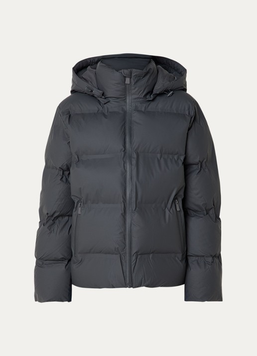 Neo Noir Fox puffer jack met afneembare capuchon - voorkant antraciet