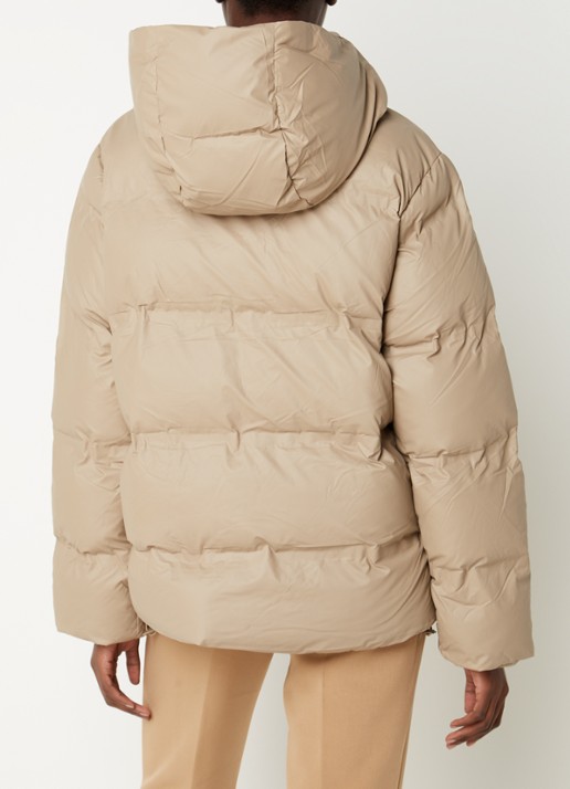 Neo Noir Fox puffer jack met afneembare capuchon - achterkant 5 khaki