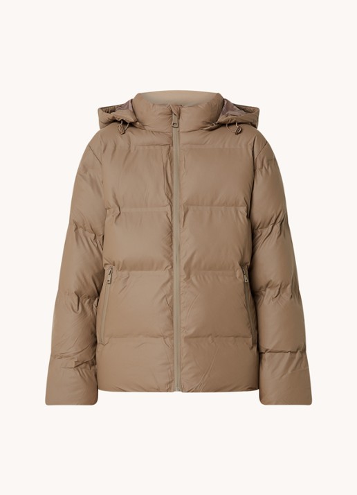 Neo Noir Fox puffer jack met afneembare capuchon - voorkant 3 bruin