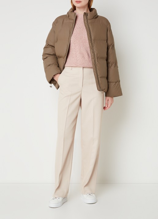 Neo Noir Fox puffer jack met afneembare capuchon - voorkant 4 bruin