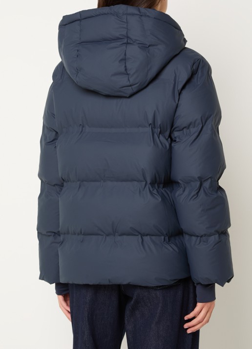 Neo Noir Fox puffer jack met afneembare capuchon - achterkant 3 donkerblauw