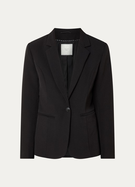 Neo Noir Francine blazer met schoudervulling - voorkant zwart
