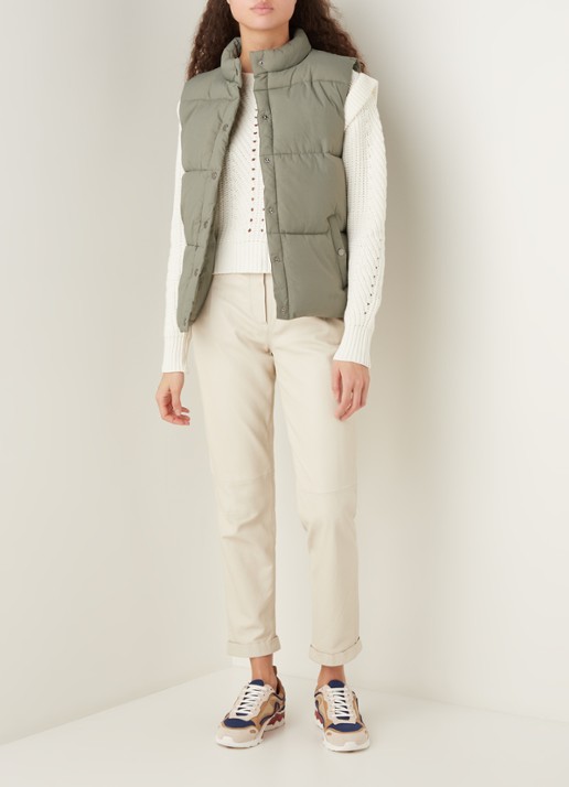Neo Noir Frankie gewatteerde bodywarmer met steekzakken - voorkant 4 grijs