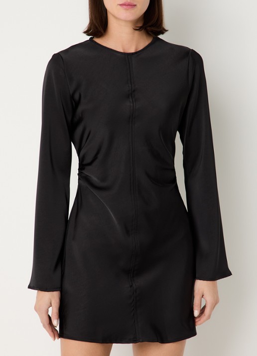 Neo Noir Jumari mini jurk van satijn met plooidetail