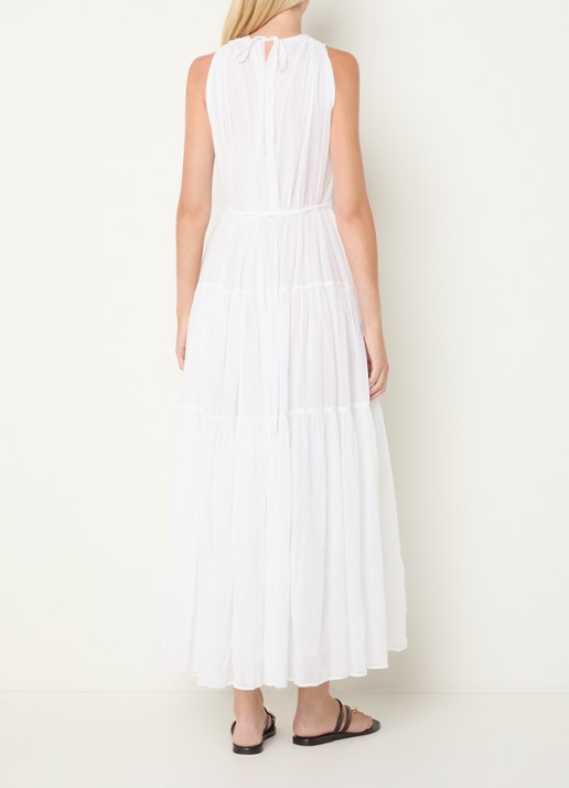 Neo Noir Misha maxi jurk met V-hals - achterkant 4 wit