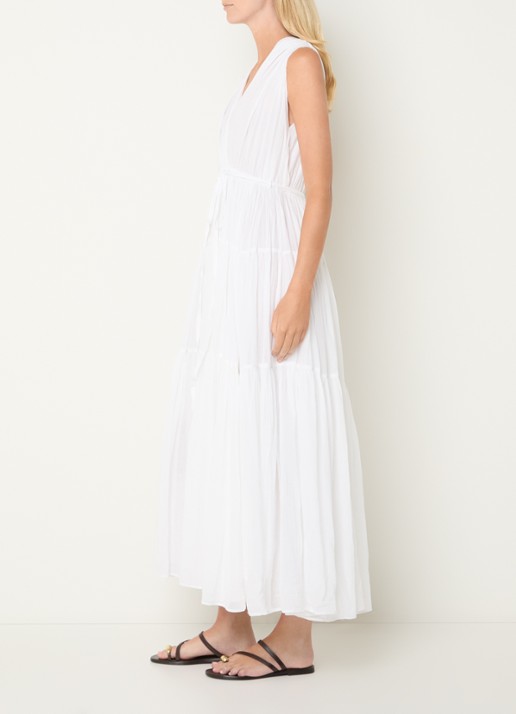 Neo Noir Misha maxi jurk met V-hals - voorkant 2 wit