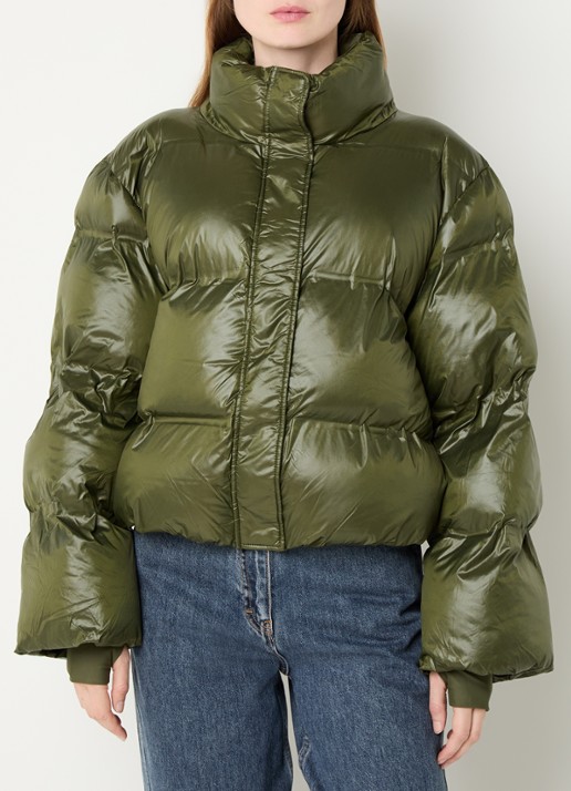 Neo Noir Rhea puffer jack met glanzende finish