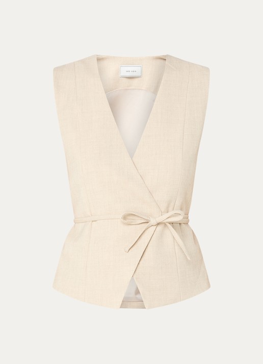 Neo Noir Samara gilet met strikceintuur
