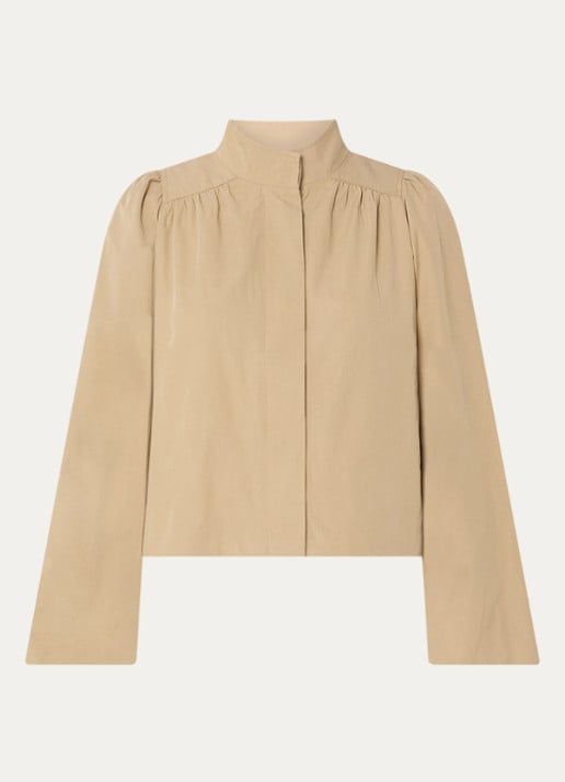 Neo Noir Tirsa trenchcoat met steekzakken - voorkant 3 beige