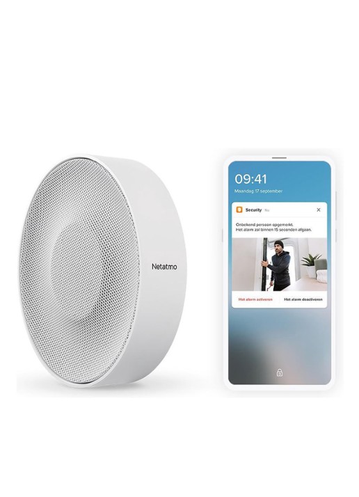 Netatmo Slimme sirene voor binnen - detail 3 gebroken wit