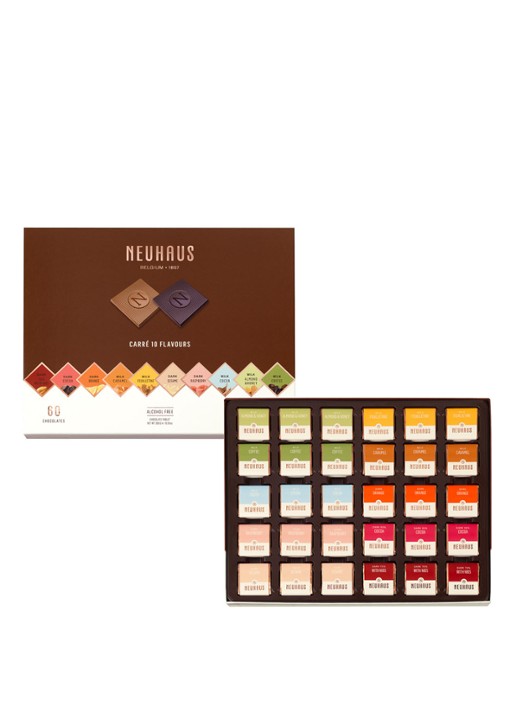 Neuhaus Carré Box chocoladerepen 10 stuks - voorkant 2 multicolor