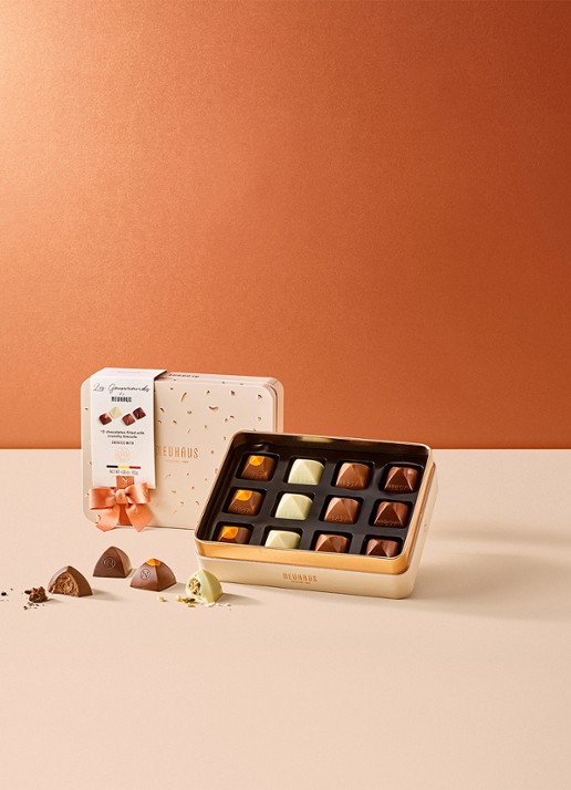 Neuhaus Les Gourmands chocolade bonbons 12 stuks - achterkant undefined