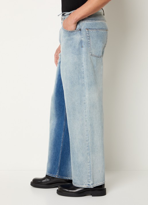 New Amsterdam Surf Association 40A wide leg jeans met lichte wassing - detail 4 indigo