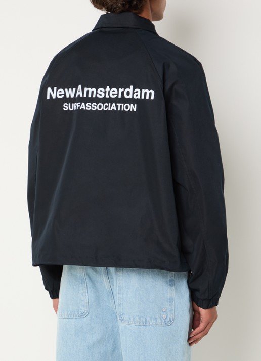 New Amsterdam Surf Association Coach jack met logo- en backprint - achterkant 4 zwart
