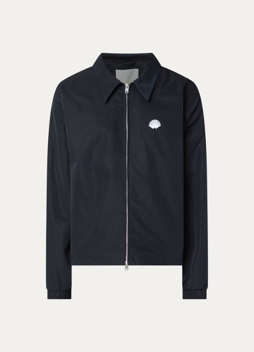 New Amsterdam Surf Association Coach jack met logo- en backprint - voorkant 2 zwart