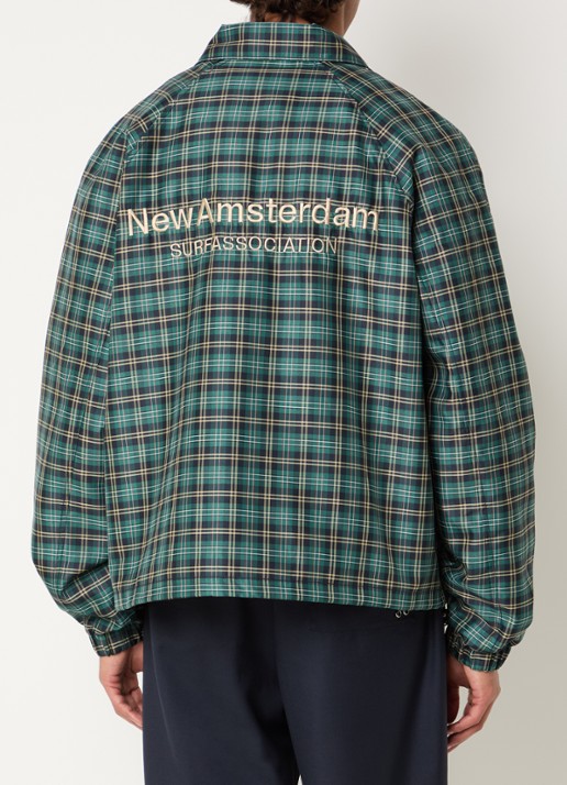 New Amsterdam Surf Association Coach jack met logo- en backprint - achterkant 4 groen