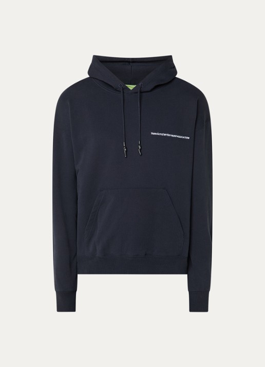 New Amsterdam Surf Association Hoodie met logo- en backprint - voorkant 2 donkerblauw