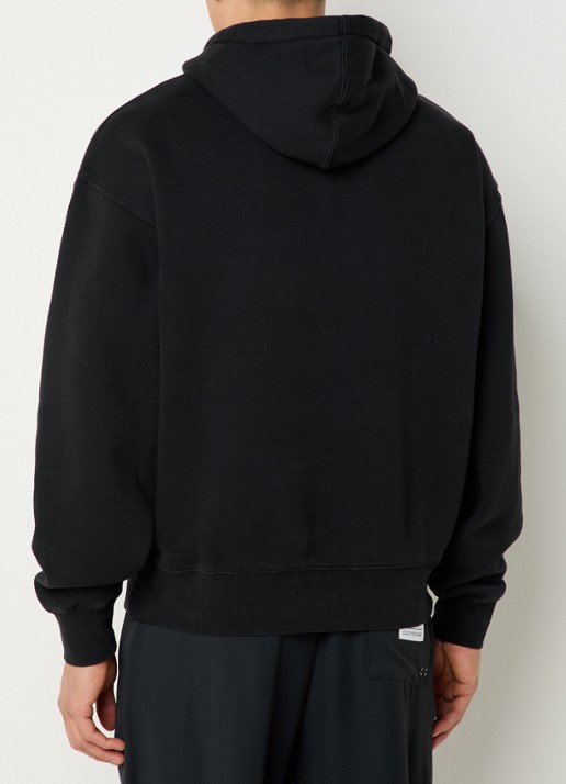New Amsterdam Surf Association Hoodie met logoborduring en kangoeroezak - achterkant 5 zwart