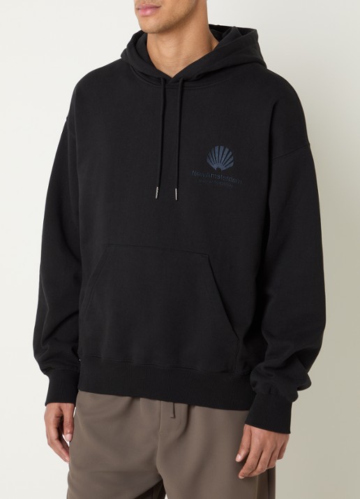 New Amsterdam Surf Association Hoodie met logoborduring - achterkant zwart
