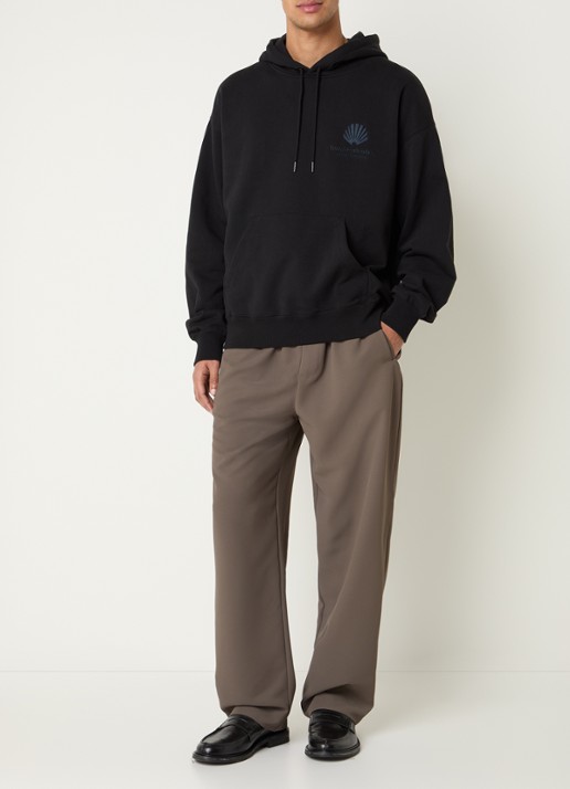 New Amsterdam Surf Association Hoodie met logoborduring - voorkant 3 zwart