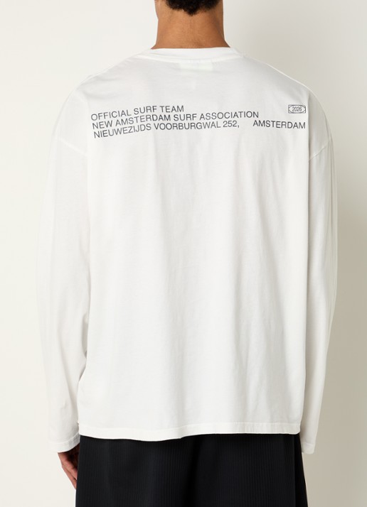 New Amsterdam Surf Association Longsleeve met logo- en backprint