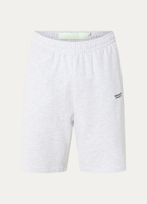 New Amsterdam Surf Association Loose fit korte joggingbroek met logo - voorkant lichtgrijs