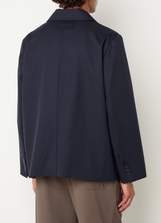 New Amsterdam Surf Association Regular fit colbert met steekzakken - achterkant donkerblauw
