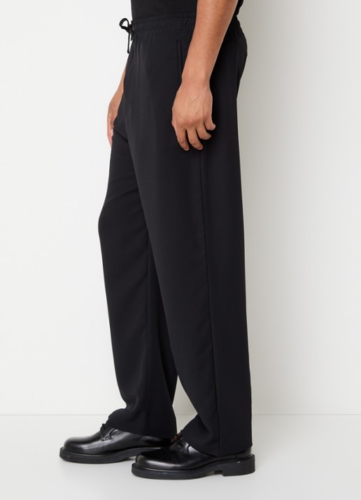 New Amsterdam Surf Association Straight fit chino met steekzakken - detail 3 zwart