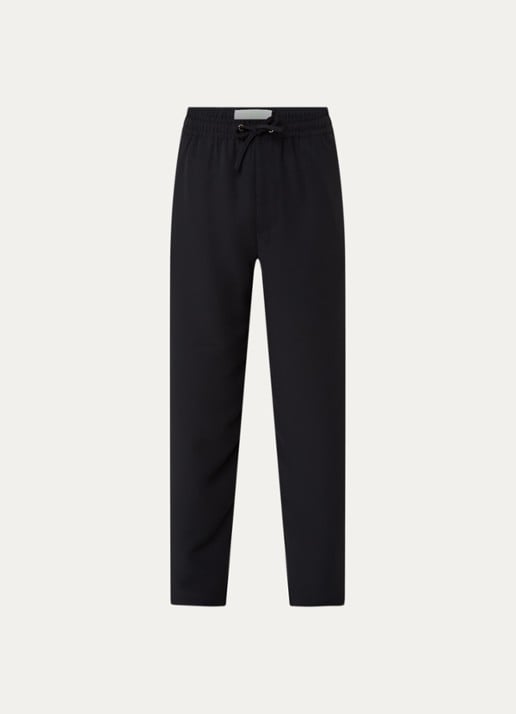 New Amsterdam Surf Association Straight fit chino met steekzakken - voorkant 4 zwart