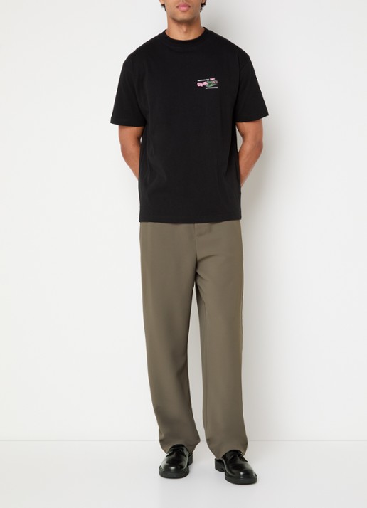New Amsterdam Surf Association Straight fit chino met steekzakken - voorkant 3 lichtbruin