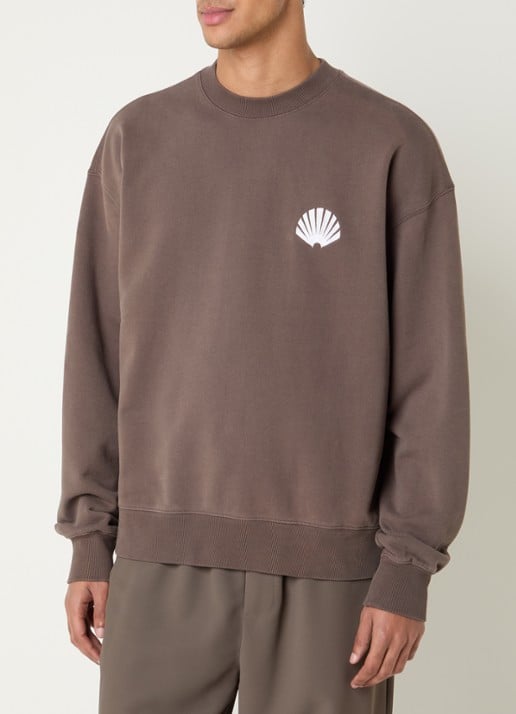 New Amsterdam Surf Association Sweater met logo- en backprint - detail 4 wit