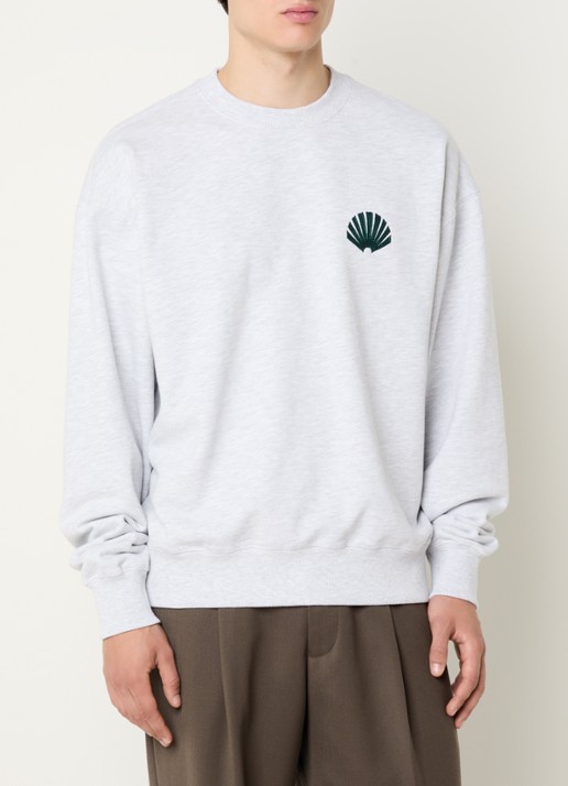 New Amsterdam Surf Association Sweater met logo- en backprint - achterkant 4 grijsmele
