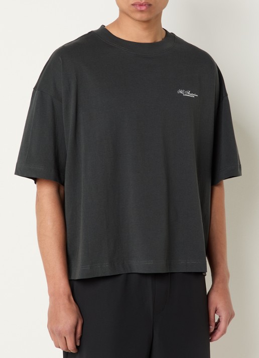 New Amsterdam Surf Association T-shirt met logo- en backprint - achterkant 2 antraciet