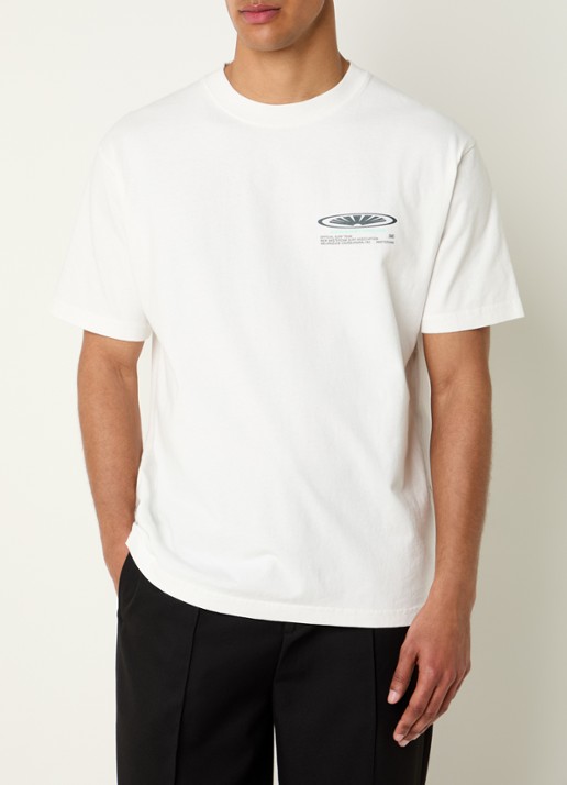 New Amsterdam Surf Association T-shirt met logo- en backprint - achterkant wit