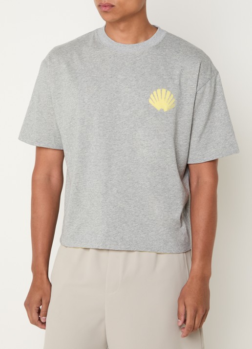New Amsterdam Surf Association T-shirt met logo- en backprint - achterkant 4 grijsmele