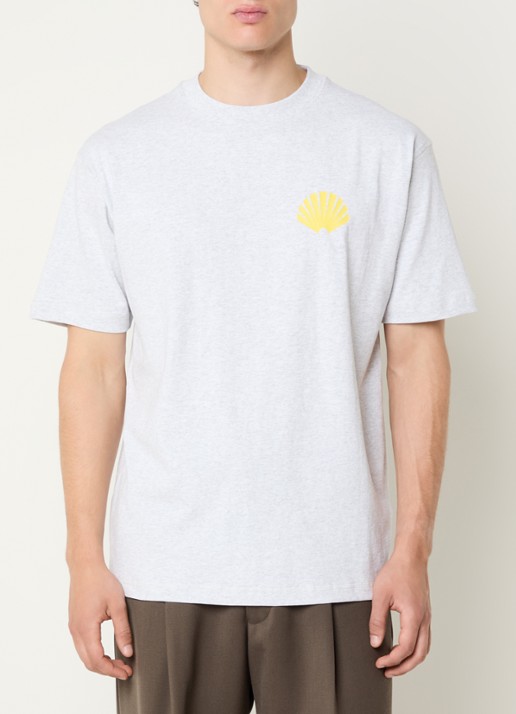 New Amsterdam Surf Association T-shirt met logo- en backprint - achterkant 4 geel