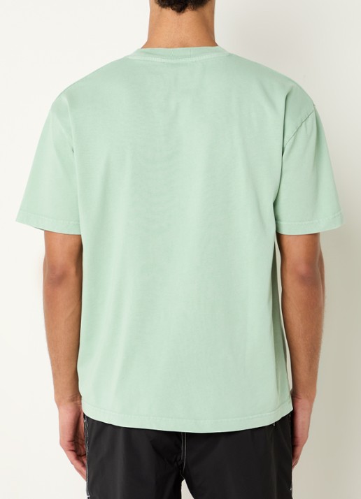 New Amsterdam Surf Association T-shirt met logoborduring - achterkant 4 groen