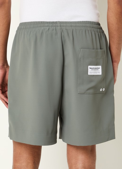 New Amsterdam Surf Association Work loose fit korte broek met steekzakken - achterkant groen