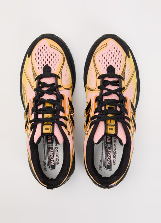 New Balance 1906 sneaker van mesh - detail 4 geel