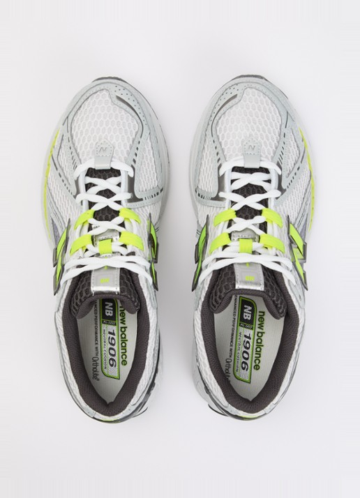 New Balance 1906R sneaker van mesh met metallic details - detail 4 grijs