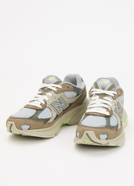 New Balance 2010 sneaker van mesh met details van nubuck - detail 2 mosgroen