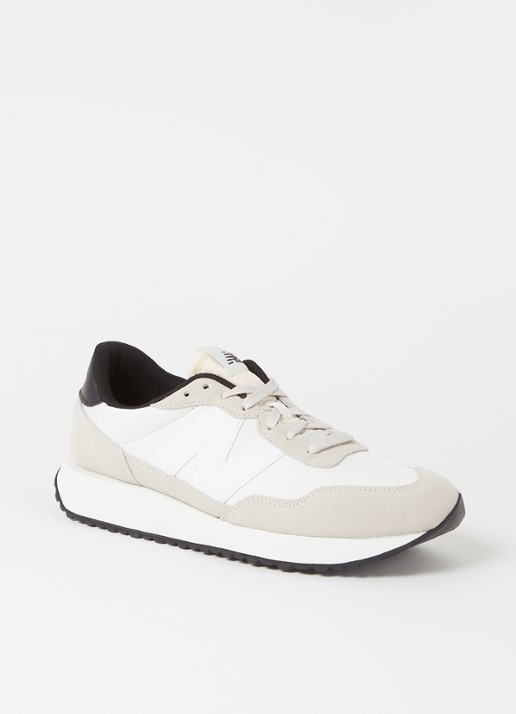 New Balance 237 sneaker met suède details - voorkant beige