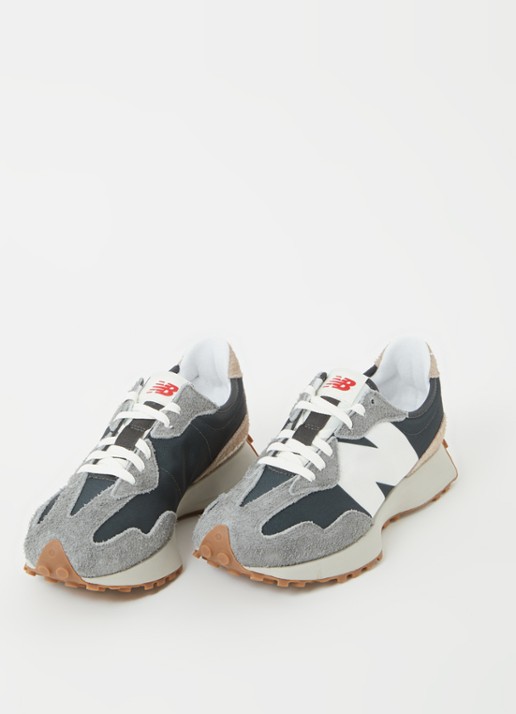 New Balance 327 sneaker met suède details - detail blauwgrijs