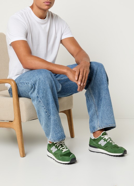 New Balance 475 sneaker met suède details - voorkant 2 groen
