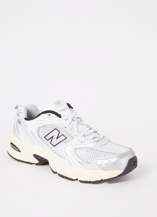 New Balance 530 sneaker met leren details - voorkant 5 zilver
