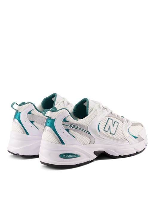 New Balance 530 sneaker met leren details - detail 3 groen