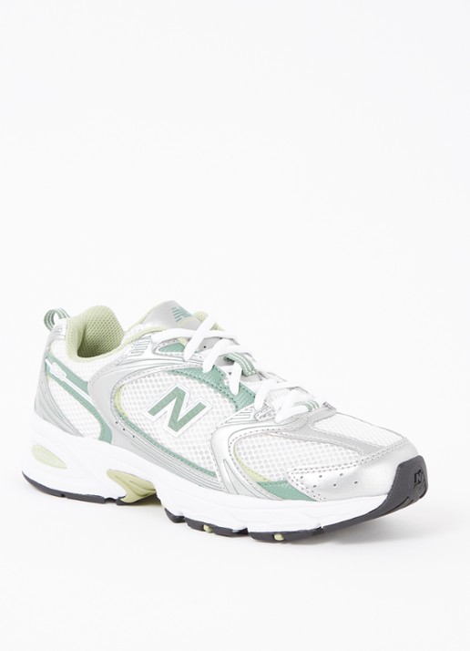 New Balance 530 sneaker met mesh details - voorkant groen