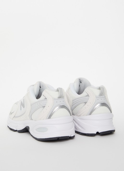 New Balance 530 sneaker met suède details - achterkant 4 lichtgrijs