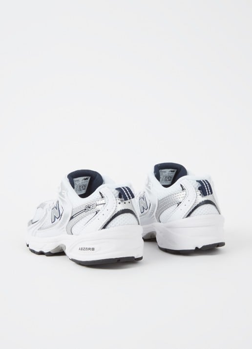 New Balance 530 sneaker van mesh met leren details - achterkant 2 wit