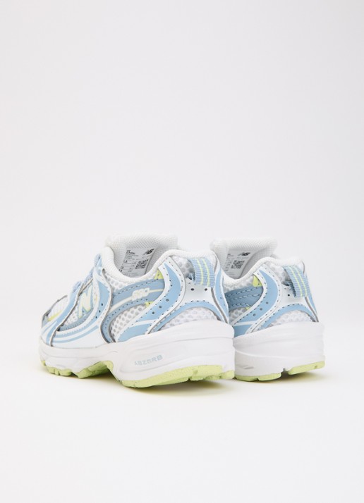 New Balance 530 sneaker van mesh met logo en glanzende finish - achterkant 4 lichtblauw